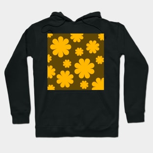 Retro 70's style abstract flower pattern Hoodie